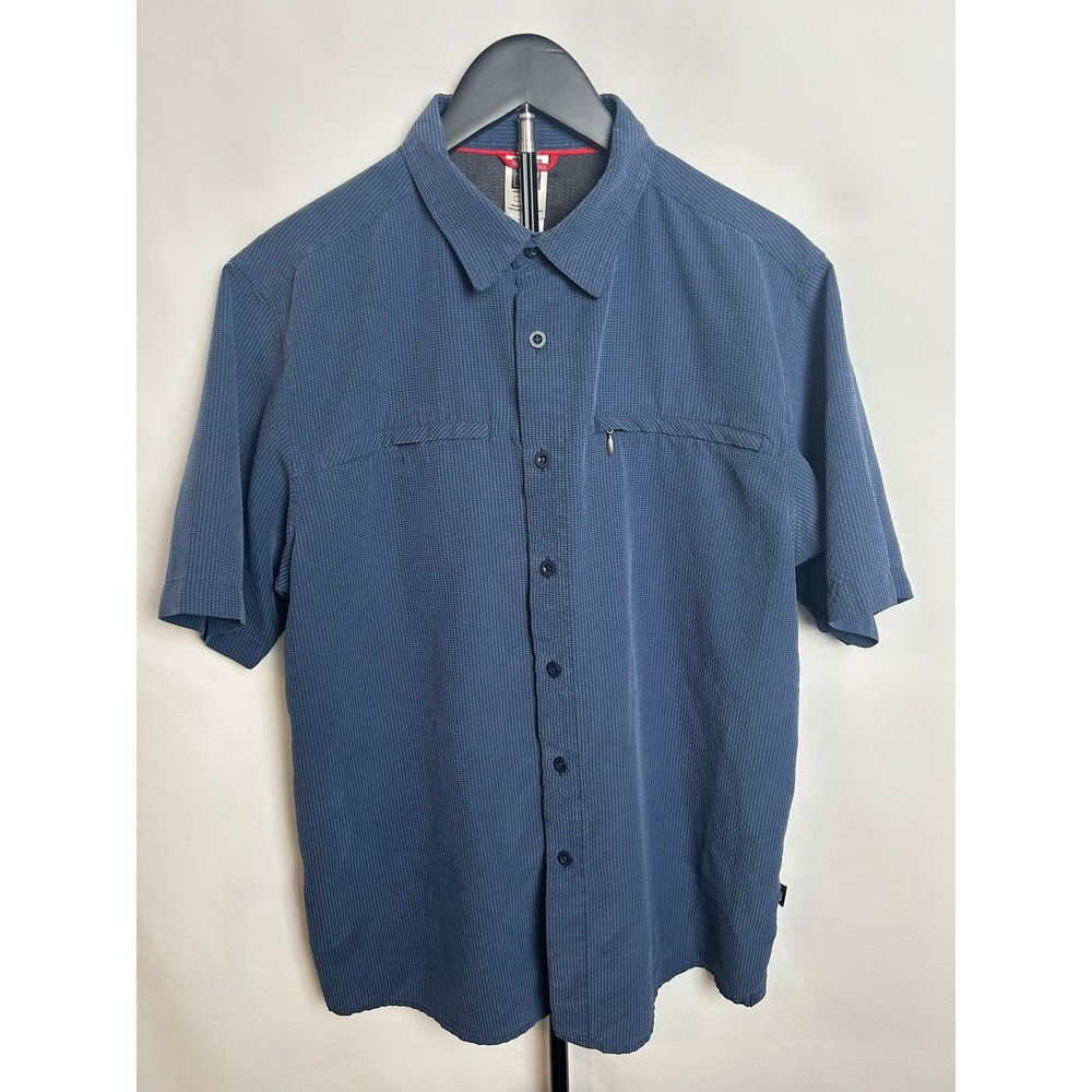 The North Face Men Performance Shirt Blue Hiking M Quick Dry Recycled Outdoor